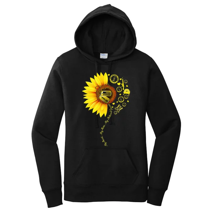 Sunflower National Guard Mom National Guard Graduation Mom Women's Pullover Hoodie