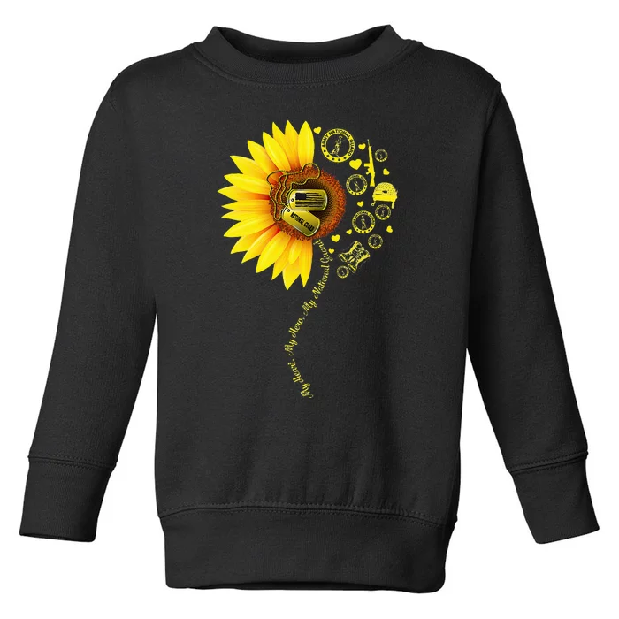 Sunflower National Guard Mom National Guard Graduation Mom Toddler Sweatshirt