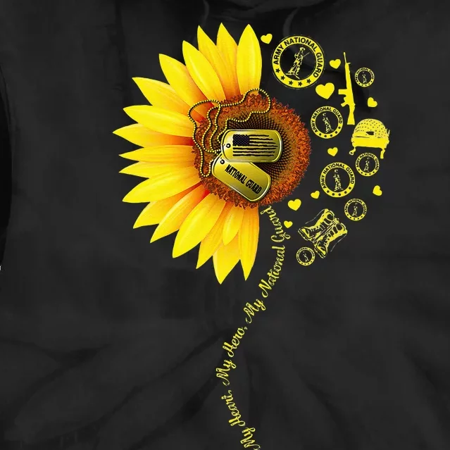 Sunflower National Guard Mom National Guard Graduation Mom Tie Dye Hoodie