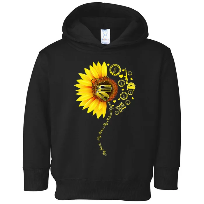 Sunflower National Guard Mom National Guard Graduation Mom Toddler Hoodie