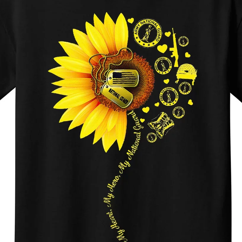 Sunflower National Guard Mom National Guard Graduation Mom Kids T-Shirt