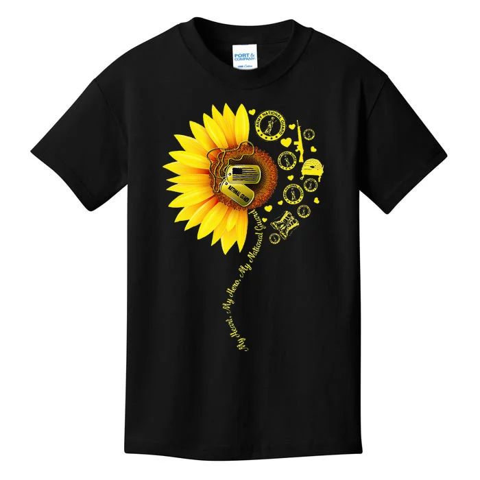 Sunflower National Guard Mom National Guard Graduation Mom Kids T-Shirt