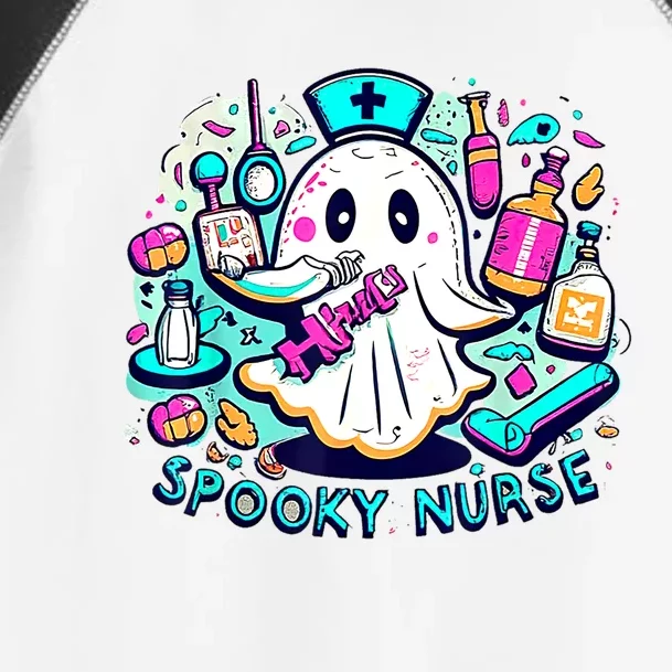 Spooky Nurse Ghost Retro Halloween Funny Gift Toddler Fine Jersey T-Shirt