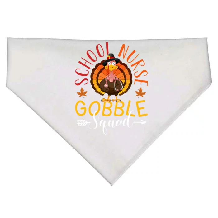 School Nurse Gobble Squad Nurse Thanksgiving Turkey Day Gift USA-Made Doggie Bandana