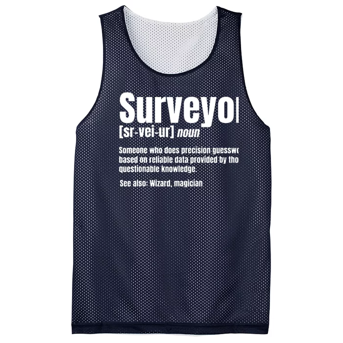 Surveyor Noun Geodesists Cartographer Valuer Land Surveying Mesh Reversible Basketball Jersey Tank