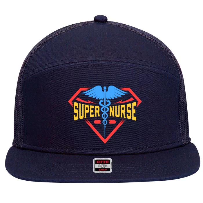 Super Nurse Gift Nurse Cute Gift 7 Panel Mesh Trucker Snapback Hat