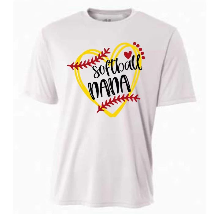 Softball Nana Heart Cooling Performance Crew T-Shirt