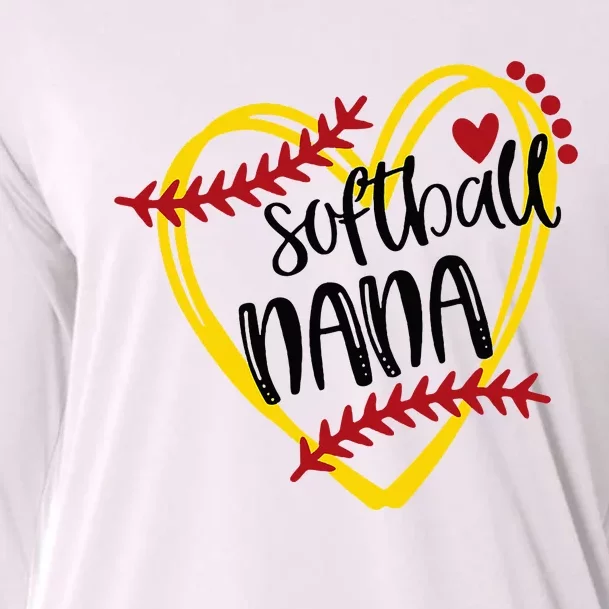 Softball Nana Heart Cooling Performance Long Sleeve Crew