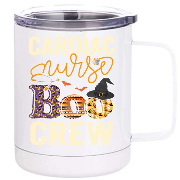 Scary Nurse Halloween Ghost Spider Cardiac Nurse Boo Crew Cute Gift Front & Back 12oz Stainless Steel Tumbler Cup