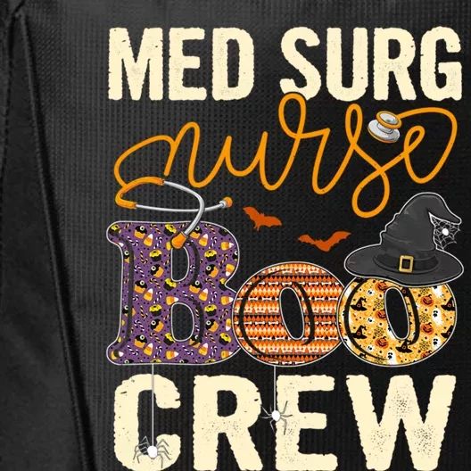 Scary Nurse Halloween Ghost Spider Med Surg Nurse Boo Crew Great Gift City Backpack