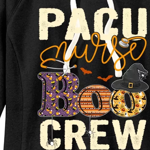 Scary Nurse Halloween Ghost Spider Pacu Nurse Boo Crew Gift Women's Fleece Hoodie