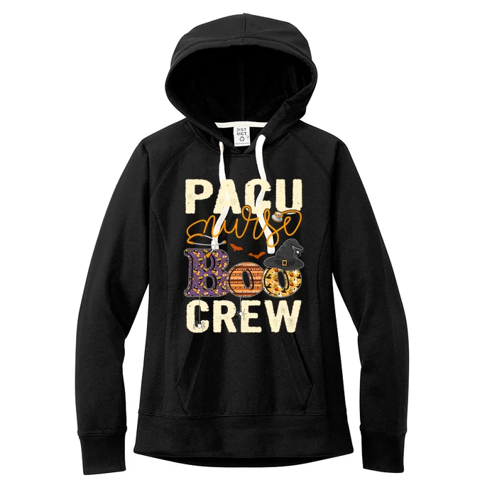 Scary Nurse Halloween Ghost Spider Pacu Nurse Boo Crew Gift Women's Fleece Hoodie