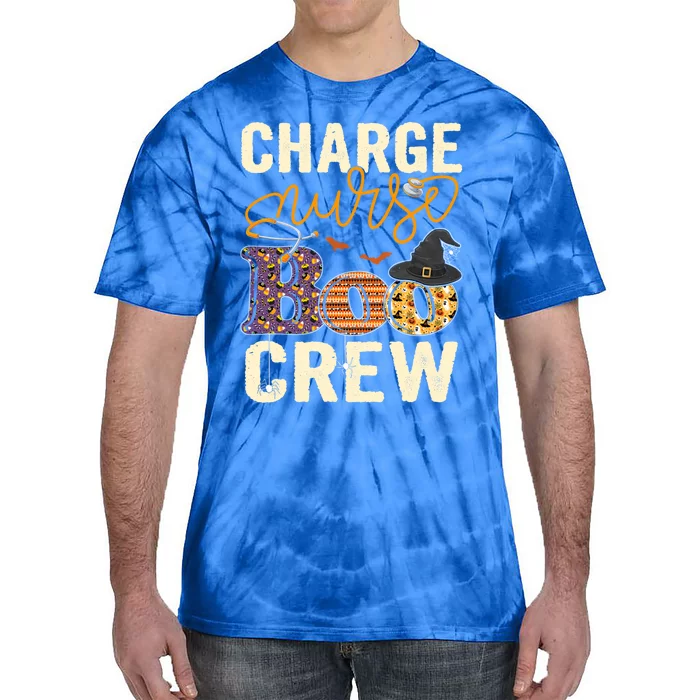 Scary Nurse Halloween Ghost Spider Charge Nurse Boo Crew Gift Tie-Dye T-Shirt