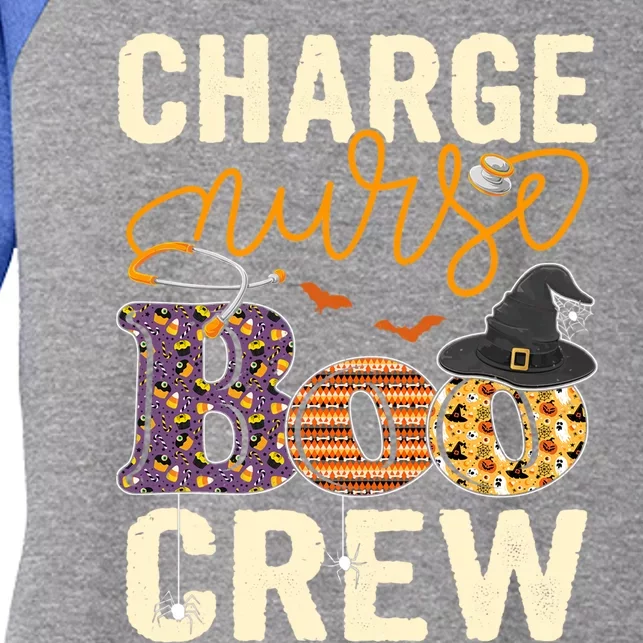 Scary Nurse Halloween Ghost Spider Charge Nurse Boo Crew Gift Women's Tri-Blend 3/4-Sleeve Raglan Shirt