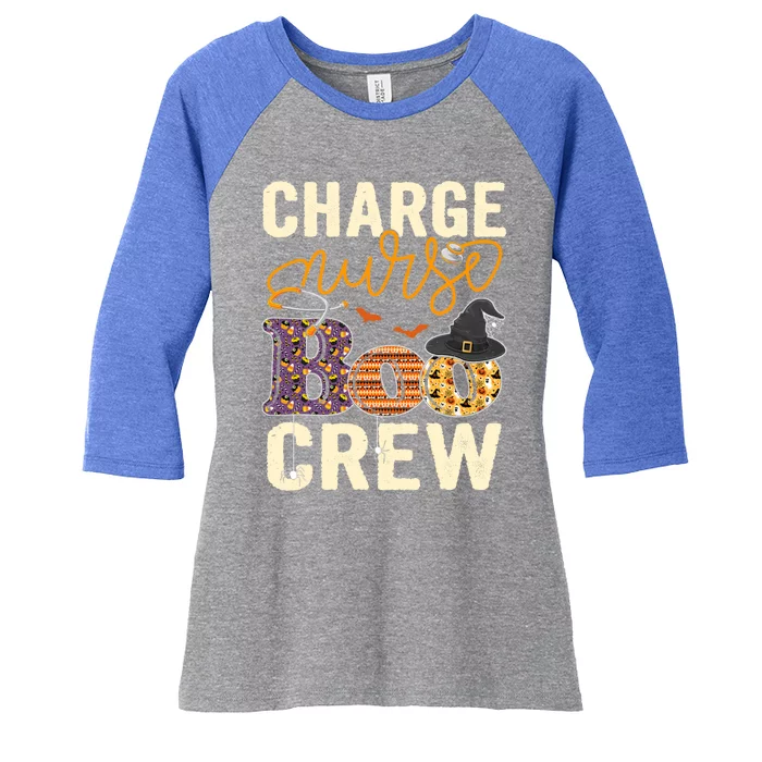 Scary Nurse Halloween Ghost Spider Charge Nurse Boo Crew Gift Women's Tri-Blend 3/4-Sleeve Raglan Shirt