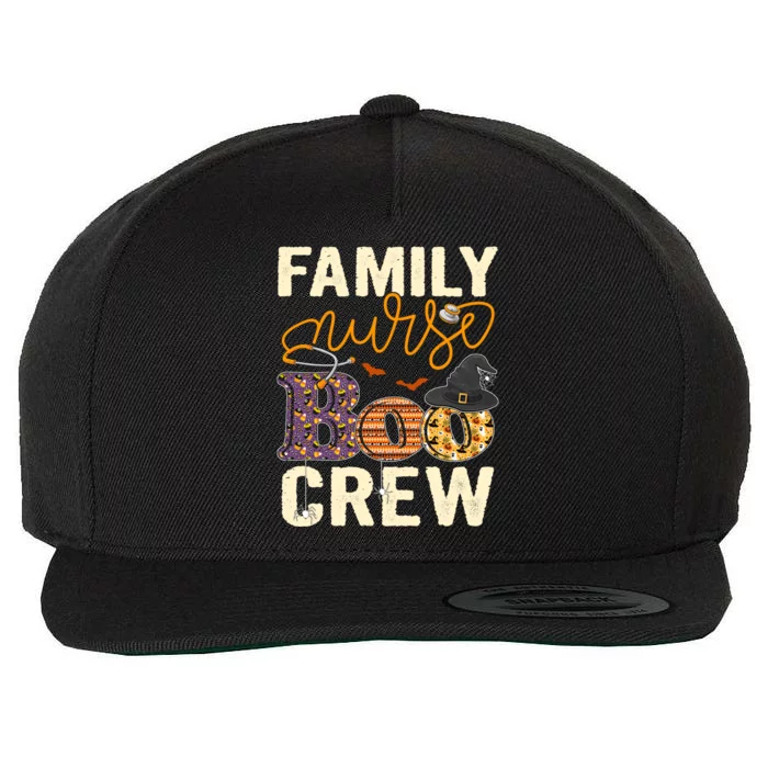 Scary Nurse Halloween Ghost Spider Family Nurse Boo Crew Gift Wool Snapback Cap