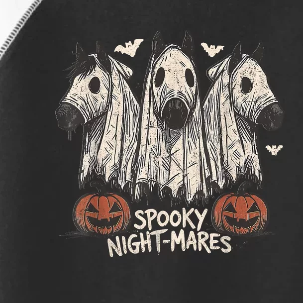 Spooky Nightmares Halloween Horse Ghost Funny Spooky Season Toddler Fine Jersey T-Shirt