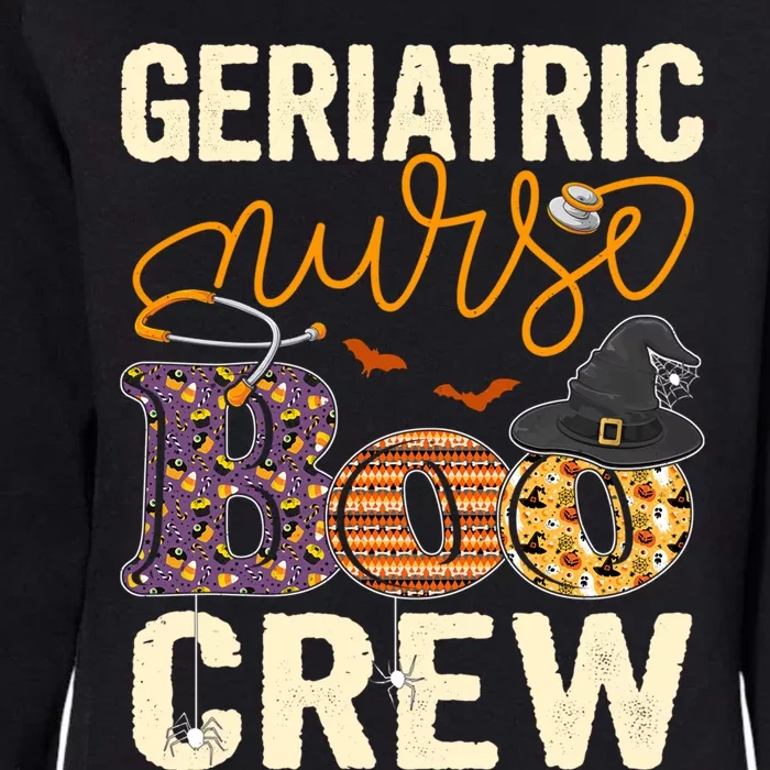 Scary Nurse Halloween Ghost Spider Geriatric Nurse Boo Crew Gift Womens California Wash Sweatshirt