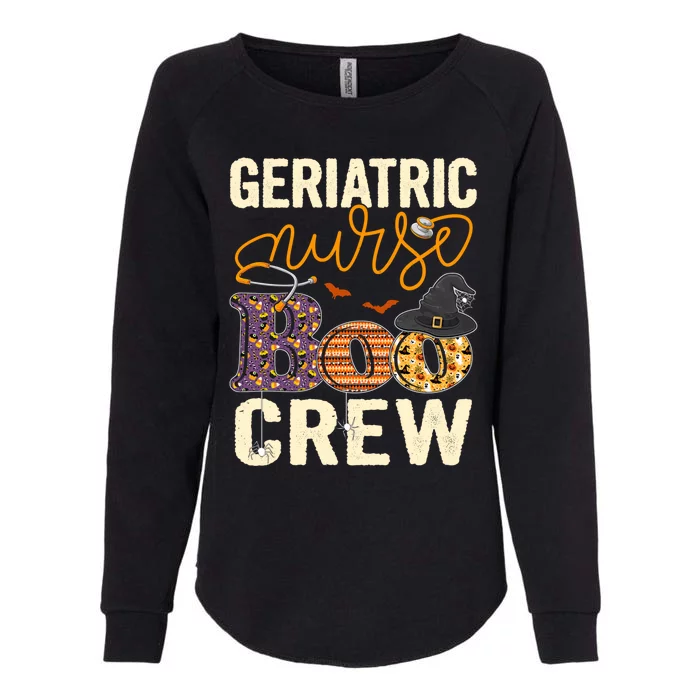 Scary Nurse Halloween Ghost Spider Geriatric Nurse Boo Crew Gift Womens California Wash Sweatshirt