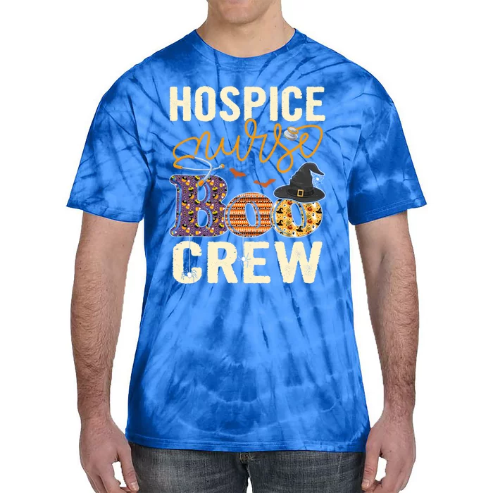 Scary Nurse Halloween Ghost Spider Hospice Nurse Boo Crew Great Gift Tie-Dye T-Shirt