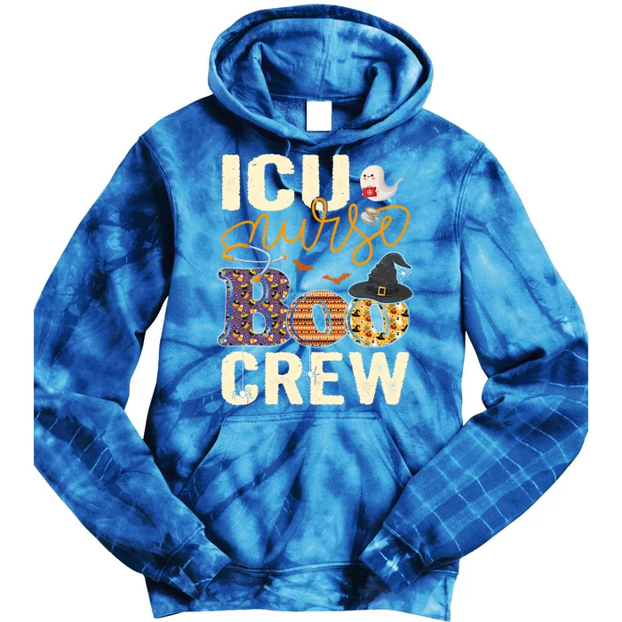 Scary Nurse Halloween Ghost Spider Icu Nurse Boo Crew Cute Gift Tie Dye Hoodie