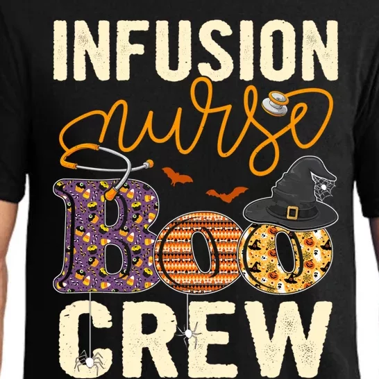 Scary Nurse Halloween Ghost Spider Infusion Nurse Boo Crew Gift Pajama Set