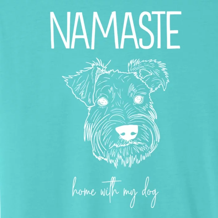 Schnauzer Namaste Home With My Dog Gift ChromaSoft Performance T-Shirt