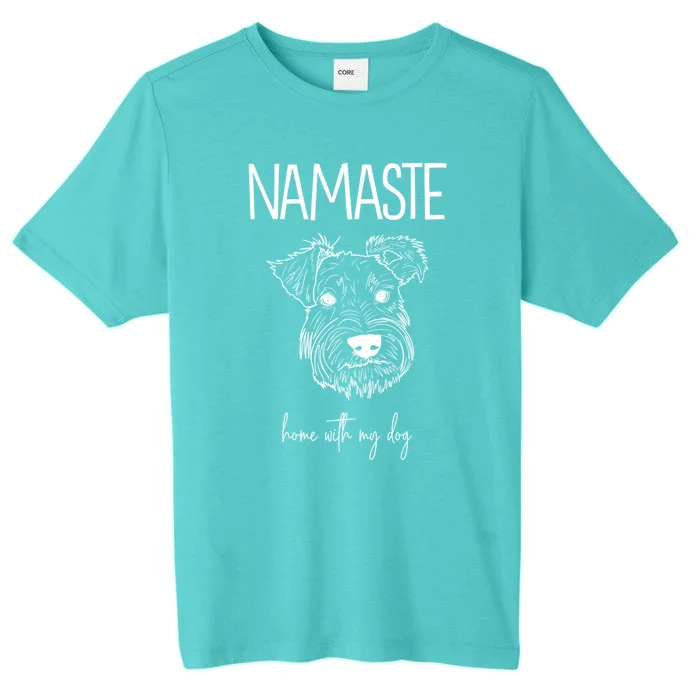 Schnauzer Namaste Home With My Dog Gift ChromaSoft Performance T-Shirt