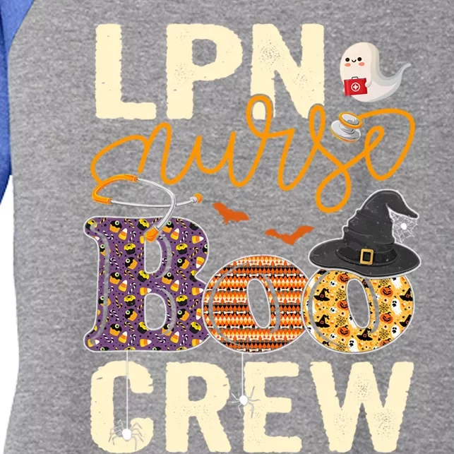 Scary Nurse Halloween Ghost Spider Lpn Nurse Boo Crew Funny Gift Women's Tri-Blend 3/4-Sleeve Raglan Shirt