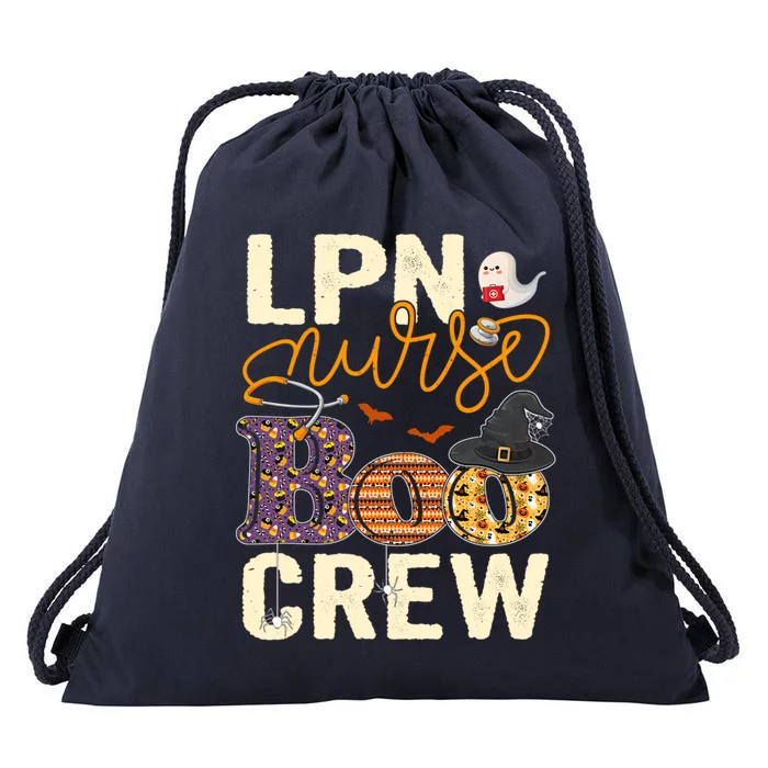 Scary Nurse Halloween Ghost Spider Lpn Nurse Boo Crew Funny Gift Drawstring Bag