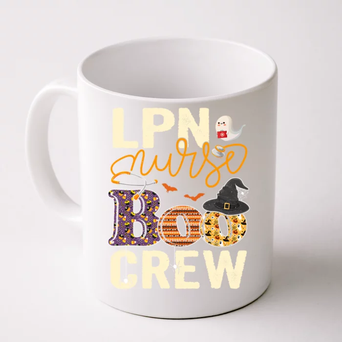 Scary Nurse Halloween Ghost Spider Lpn Nurse Boo Crew Funny Gift Front & Back Coffee Mug