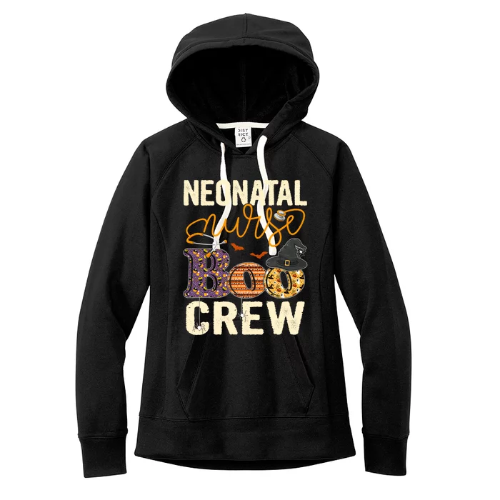 Scary Nurse Halloween Ghost Spider Neonatal Nurse Boo Crew Gift Women's Fleece Hoodie