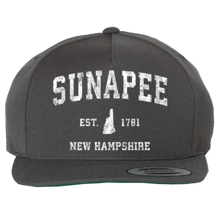 Sunapee New Hampshire Nh Vintage Established Athletic Sports Design Wool Snapback Cap