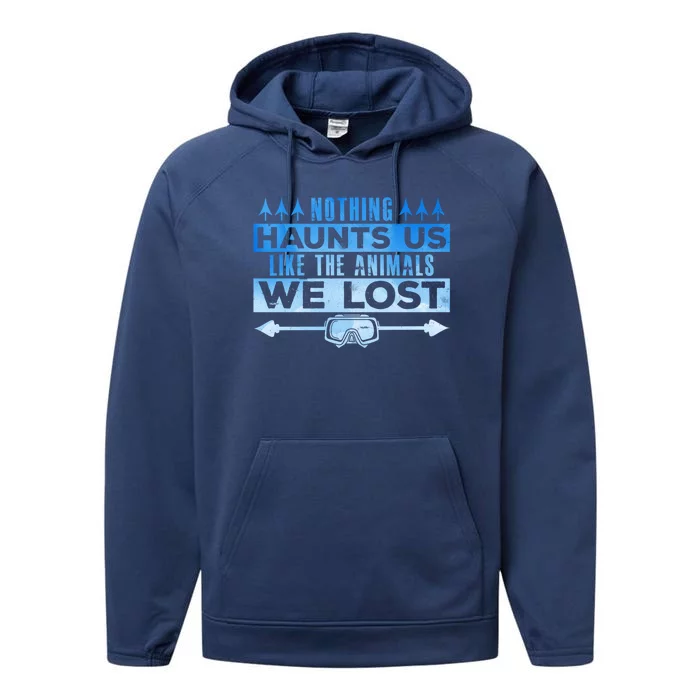 Spearfishing Nothing Haunts Us Dive Fish Hunting Harpoon Gift Performance Fleece Hoodie