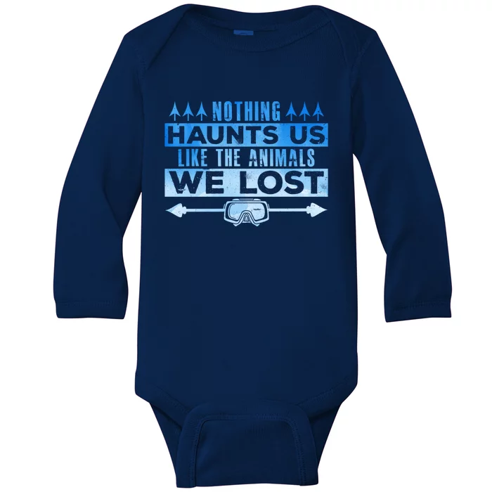 Spearfishing Nothing Haunts Us Dive Fish Hunting Harpoon Gift Baby Long Sleeve Bodysuit