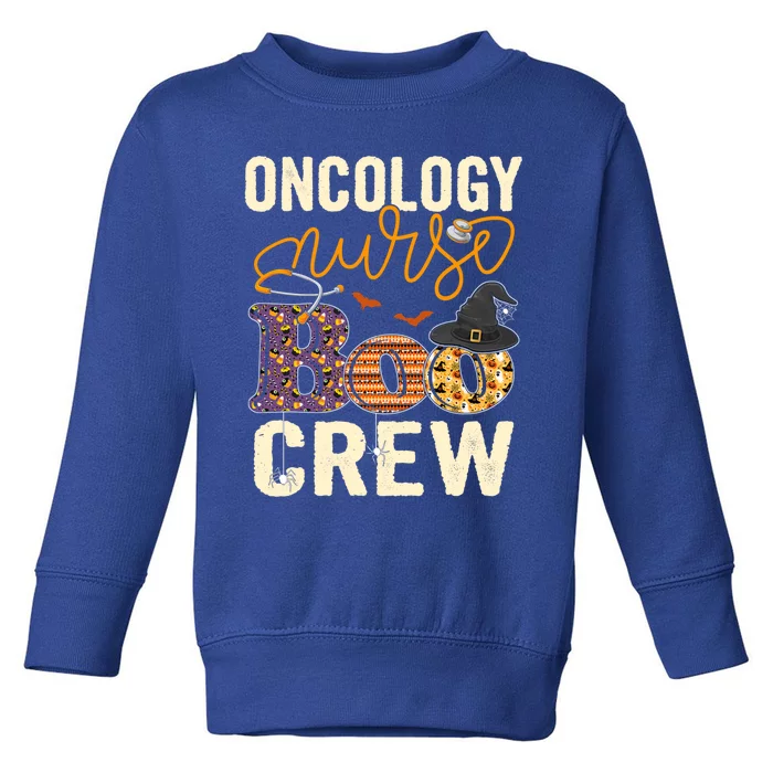 Scary Nurse Halloween Ghost Spider Oncology Nurse Boo Crew Gift Toddler Sweatshirt