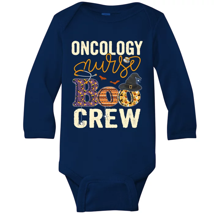 Scary Nurse Halloween Ghost Spider Oncology Nurse Boo Crew Gift Baby Long Sleeve Bodysuit