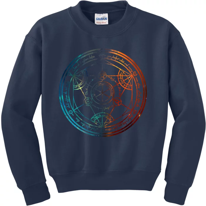 Space Nebula Human Transmutation Circle Kids Sweatshirt