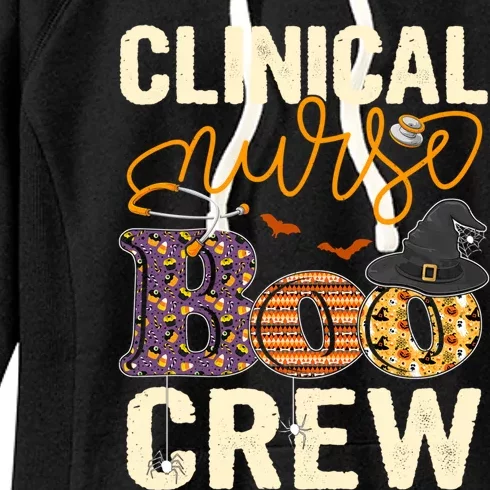 Scary Nurse Halloween Ghost Spider Clinical Nurse Boo Crew Cute Gift Women's Fleece Hoodie