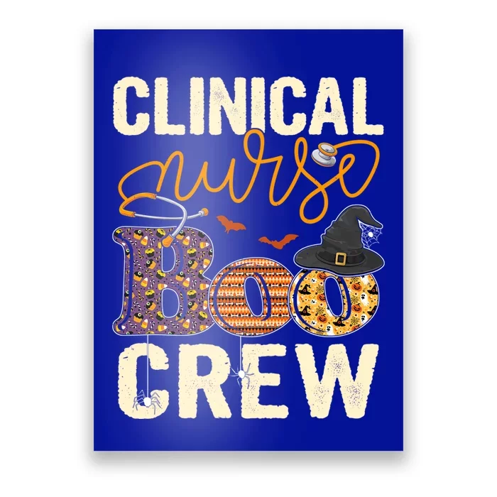 Scary Nurse Halloween Ghost Spider Clinical Nurse Boo Crew Cute Gift Poster