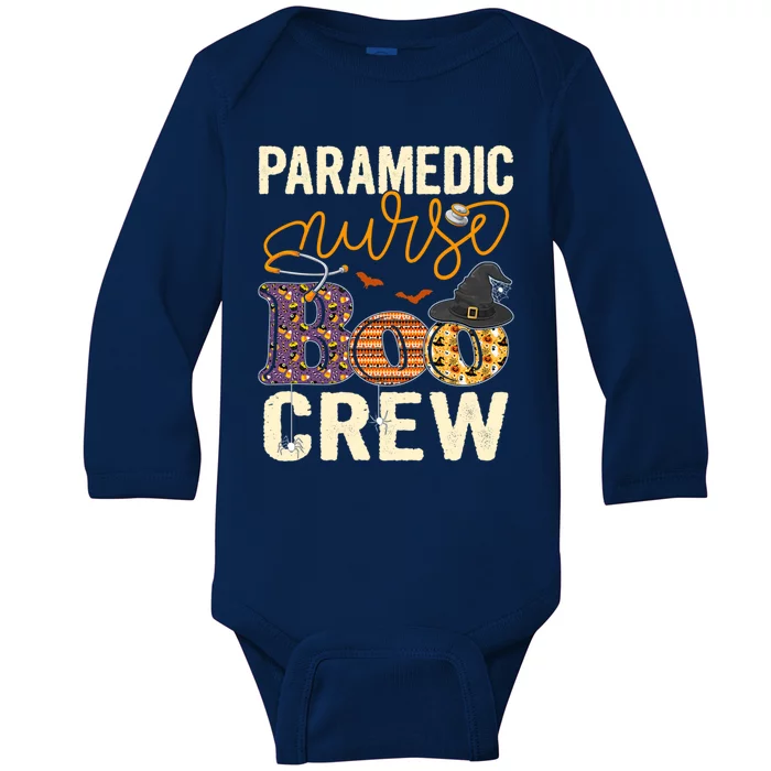 Scary Nurse Halloween Ghost Spider Paramedic Nurse Boo Crew Great Gift Baby Long Sleeve Bodysuit