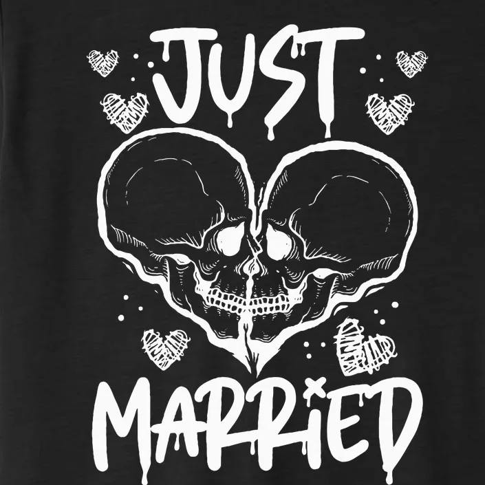 Spooky Newlyweds Halloween Skeleton Wedding ChromaSoft Performance T-Shirt