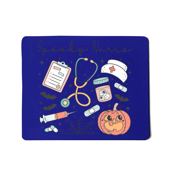 Spooky Nurse Icu Boo Crew Retro Halloween Costumes Gift Mousepad