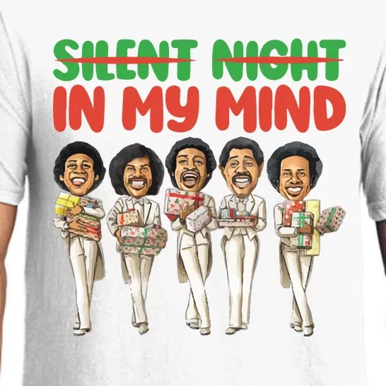 Silent Night In My Mind Black African American Christmas Pajama Set