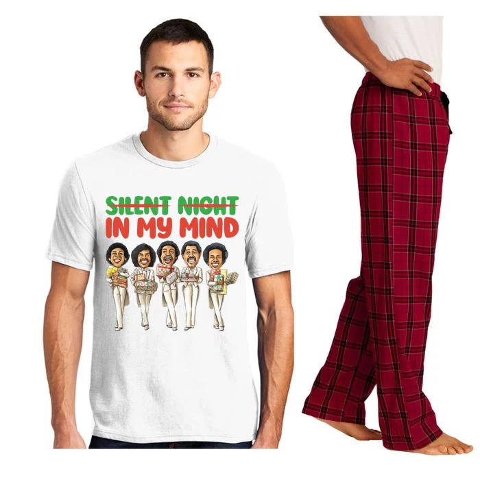 Silent Night In My Mind Black African American Christmas Pajama Set