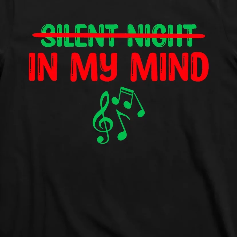 Silent Night In My Mind - Music Christmas Graphic T-Shirt