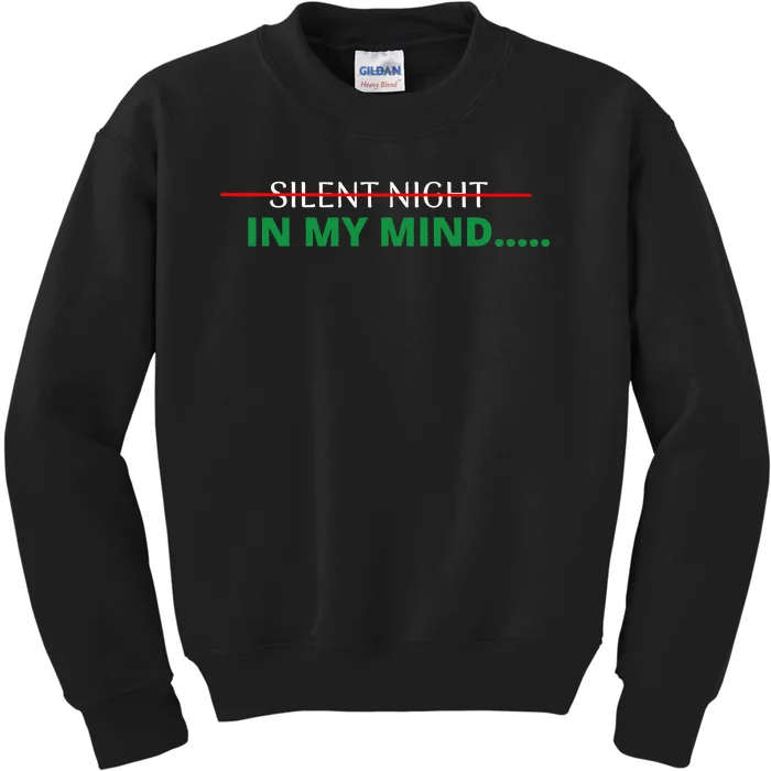 Silent Night In My Mind Kids Sweatshirt