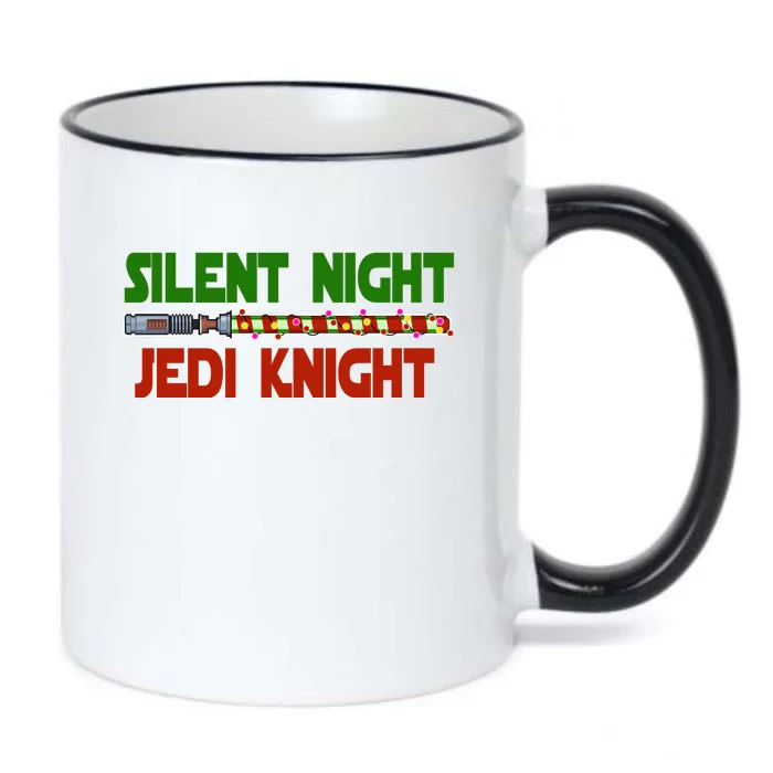 Silent Night Jedi Knight Lightsaber Christmas Black Color Changing Mug