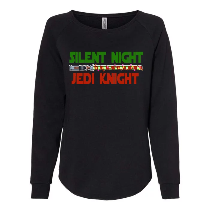 Silent Night Jedi Knight Lightsaber Christmas Womens California Wash Sweatshirt