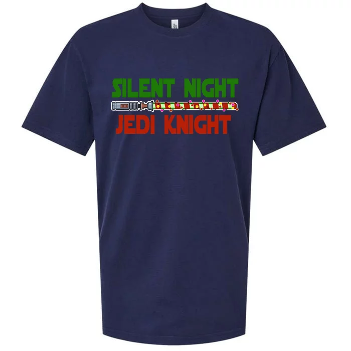 Silent Night Jedi Knight Lightsaber Christmas Sueded Cloud Jersey T-Shirt